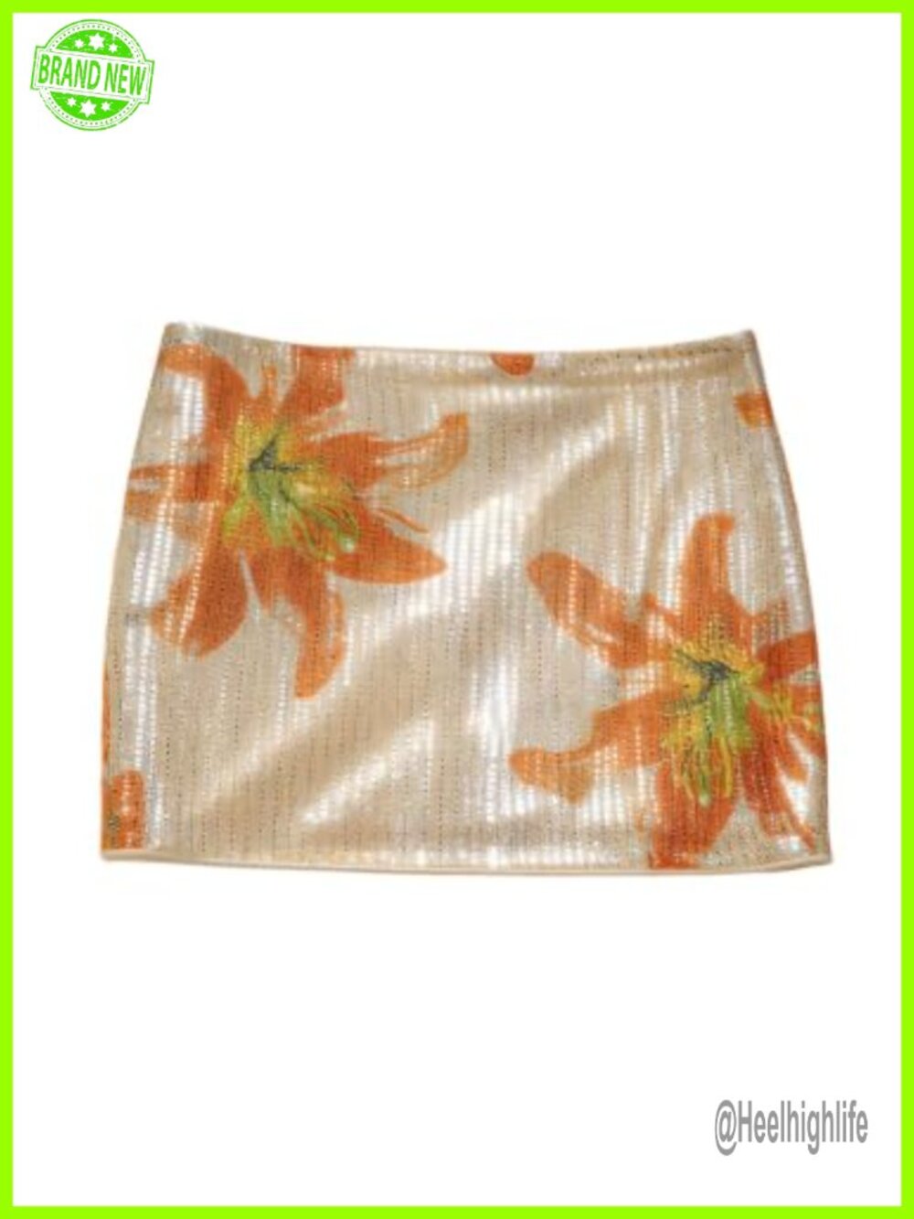Sequin Mini Skirt Y2k Sparkly Floral Bodycon Trendy Party